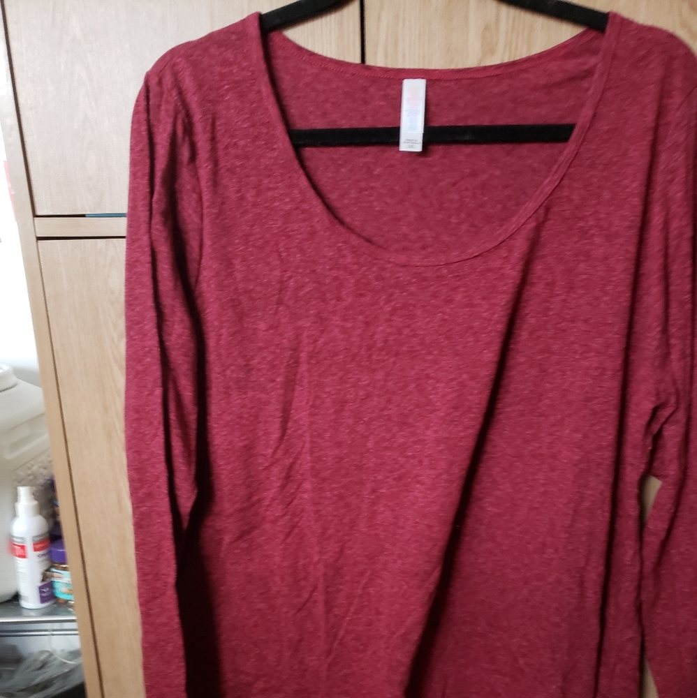 Red long sleeve shirt